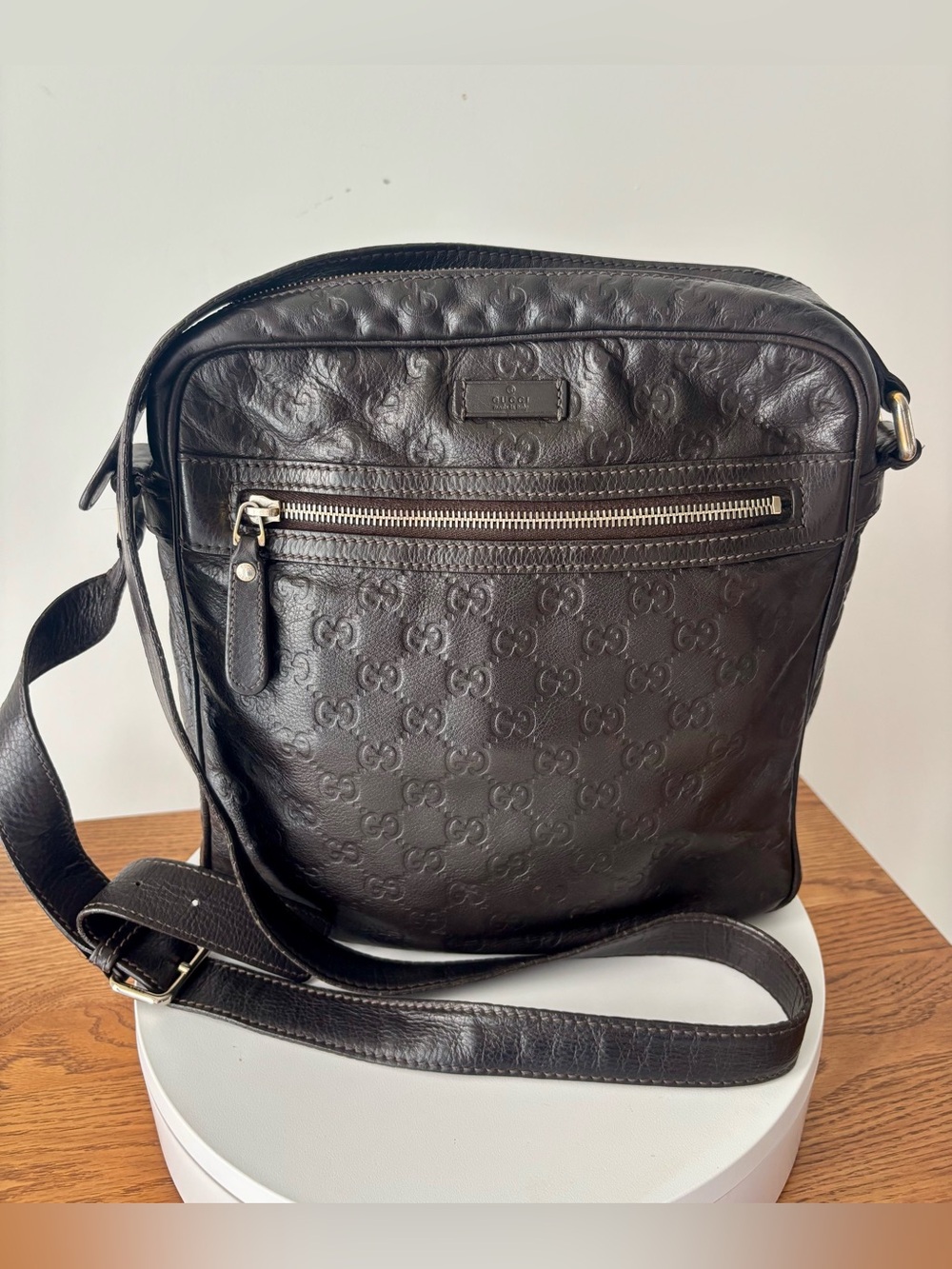 GUCCI GUCCISSIMA MESSENGER BAG/Shoulder Crossbody Bag.